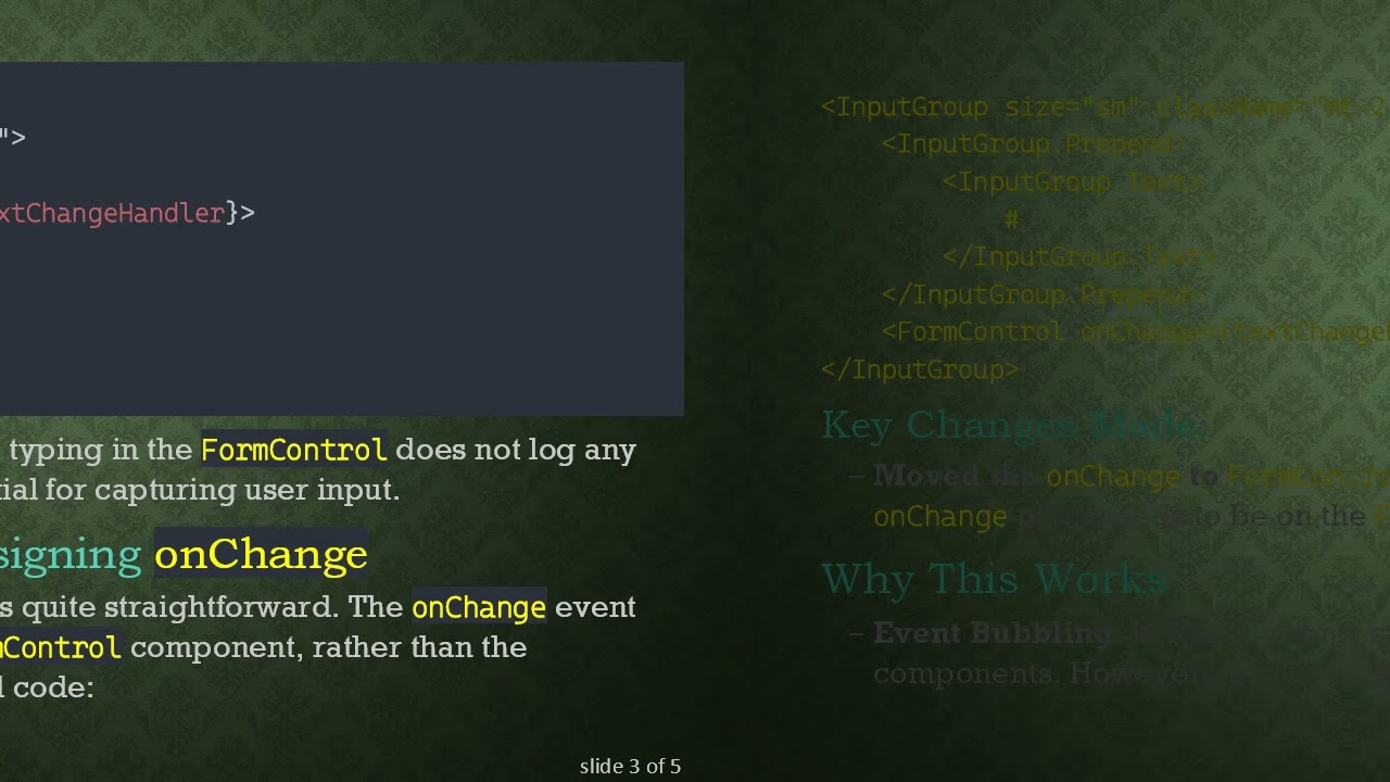 Resolving the onChange Issue with FormControl in React Bootstrap