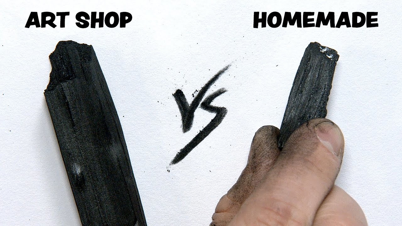 ⁣Homemade Charcoal Vs. Pro Artist Charcoal - Does it WORK?