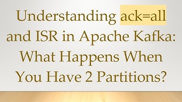 Understanding ack=all and ISR in Apache Kafka: What Happens When You Have 2 Partitions?