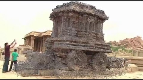 Superimposition of chariot point cloud model over a real video