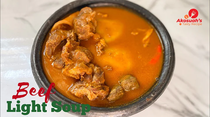SUPER TASTY BEEF LIGHT SOUP|GHANAIAN COW MEAT LIGHT SOUP🇬🇭