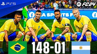 FC 24  Brazil Vs Argentina Ft Ronaldo, Mbappe, Messi, Neymar, Haaland  Full Match