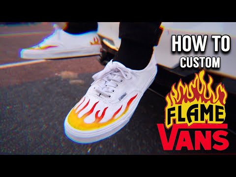 flame custom vans