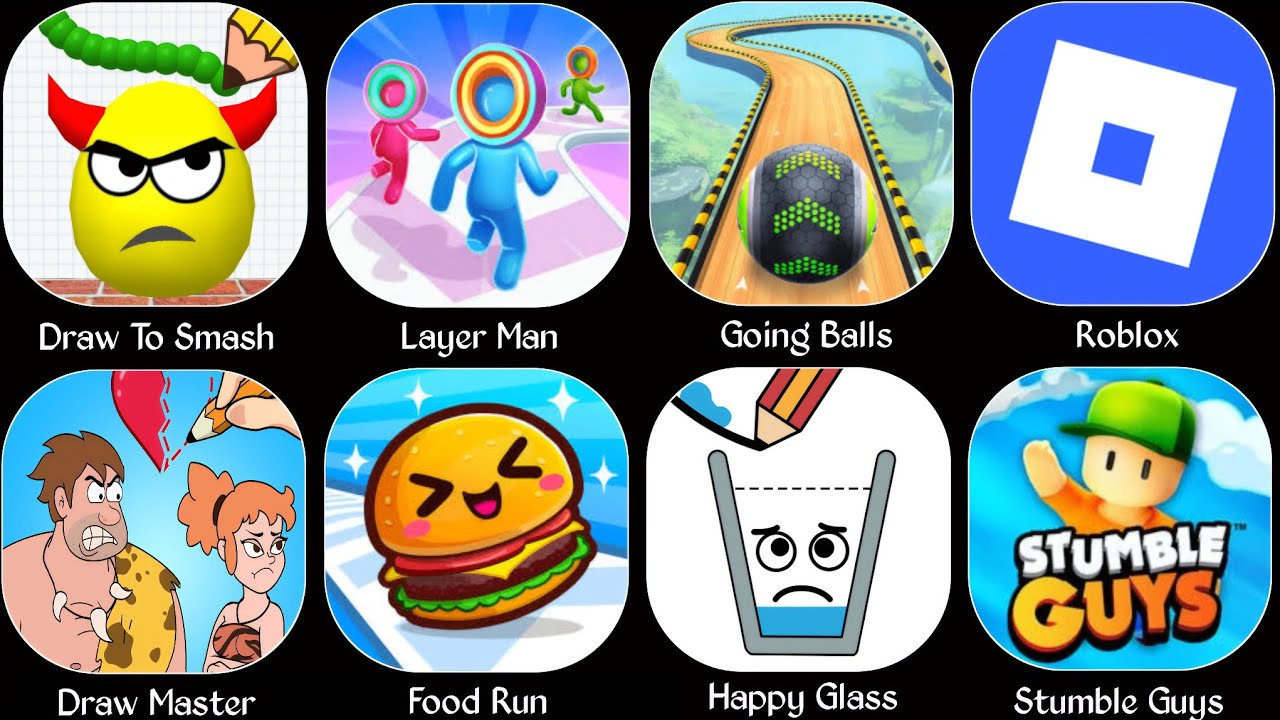 Spranky Survival,Layer Man,Going Balls,Roblox,Draw Master,Food Run,Happy Glass,Stumble Guys 