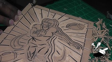 cwthecreative - iCreate: Rushing Attack time-lapse linocut limited editon