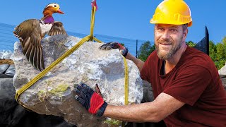 Moving HUGE Boulders into the Aviary Duck Pond (Day 2 & 3)