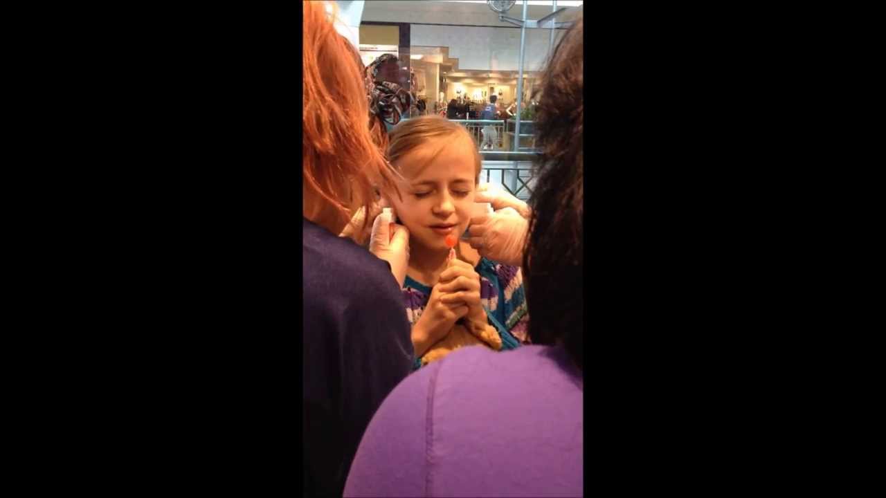 Little Girl Gets Ears Pierced at The Mall So Sad It's Funny Ear