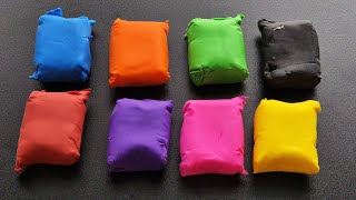 ASMR Sound Satisfying 8 colors super clay mixing