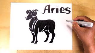 Dibuja fácil los signos del Zodiaco: Aries