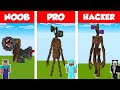 Minecraft NOOB vs PRO vs HACKER: SIREN HEAD HOUSE BUILD CHALLENGE in Minecraft / Animation