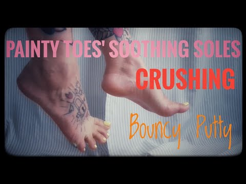 CRUSHING Bouncy Putty with my FEET!
