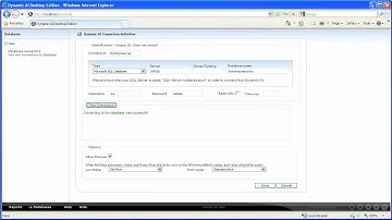 Dynamic AI - connect to Microsoft SQL Server