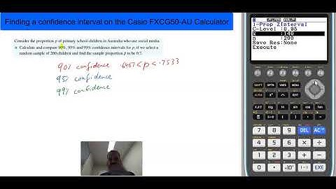 Finding a confidence interval on the Casio FXCG50 AU Calculator