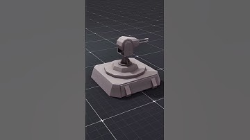 Tower Defense Turret Model in Blender (Low poly) #blender #lowpoly #towerdefense