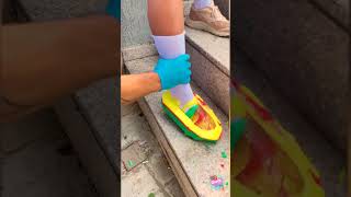 Thumbnail for YES but how she is supposed to take off such shoes? crafting shoes right in the street
