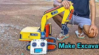 PVC 100% How to make RC Excavator JCB unveils the 220X 1/12 Scale ( PVC)