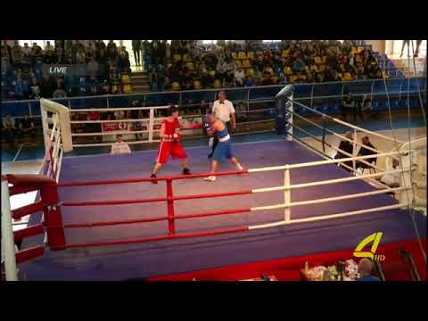 1 мая 2018 год. 1/4  ФИНАЛА Чемпионата Грузии по БОКСУ (64 kg)  BLUE УЧА МАЙСУРАДЗЕ - второй бой.