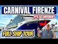 Carnival firenze mega guided ship tour  full walkthrough