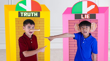 Ben & Bobby’s Nose Grows When He Lies with Magic Truth Detector Machine! 😲