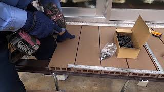 『お家でDIY』【ウッドデッキのデッキ設置】