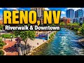Walking Reno Riverwalk District 4K | Truckee River, The ROW &amp; Downtown Reno ⭐