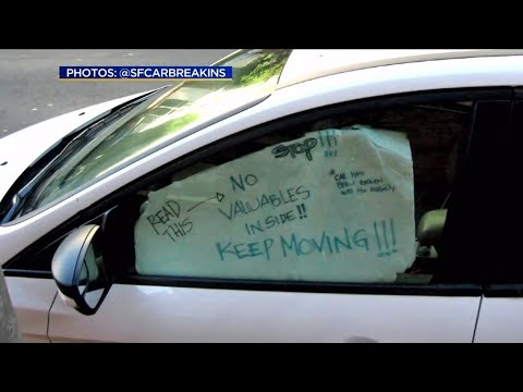 smash + grab  New  Drivers Post Signs in Car Windows to Dissuade Smash-and-Grab Burglars
