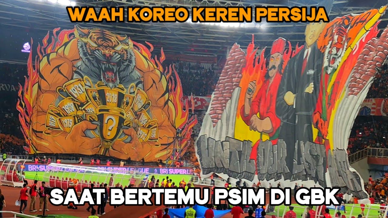 Koreo Megah Persija di GBK Saat Menjamu PSIM Jogjakarta Sangat Luar Biasa