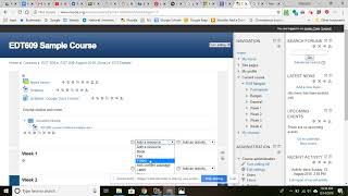 Moodle: Create a Folder