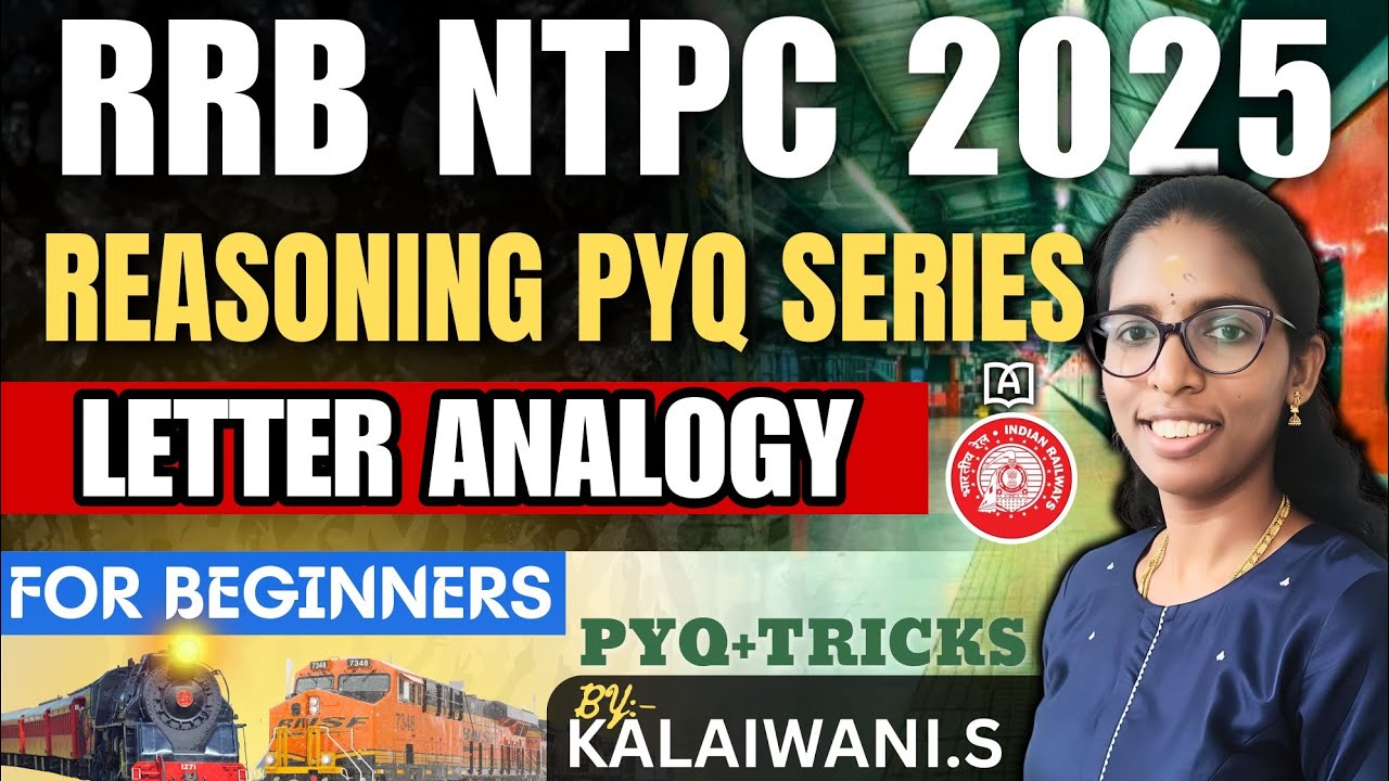 RRB NTPC Reasoning: Letter Based Analogy PYQs in Tamil | Graduate level | Reasoning Tricks in Tamil