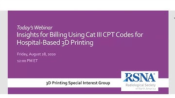 Insights for Billing using Category III CPT Codes for Hospital-Based 3D Printing