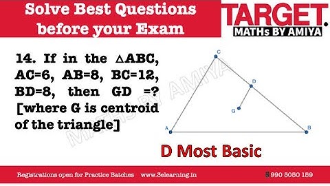 D Most Tentative Question : Geometry Centroid to Side Distance