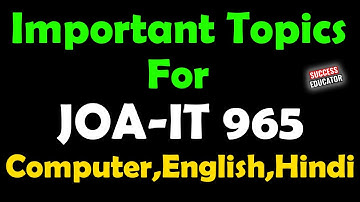 HPPSC JOA IT 965 Important Topics of Computer, English, Hindi | Cover these topics first...