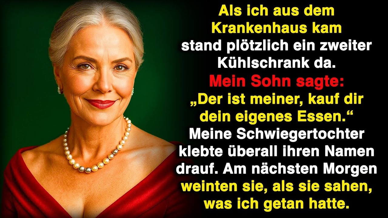 Fix und fertig kam ich aus dem Krankenhaus und öffnete den Kühlschrank zum Essen. Und was ich hörte