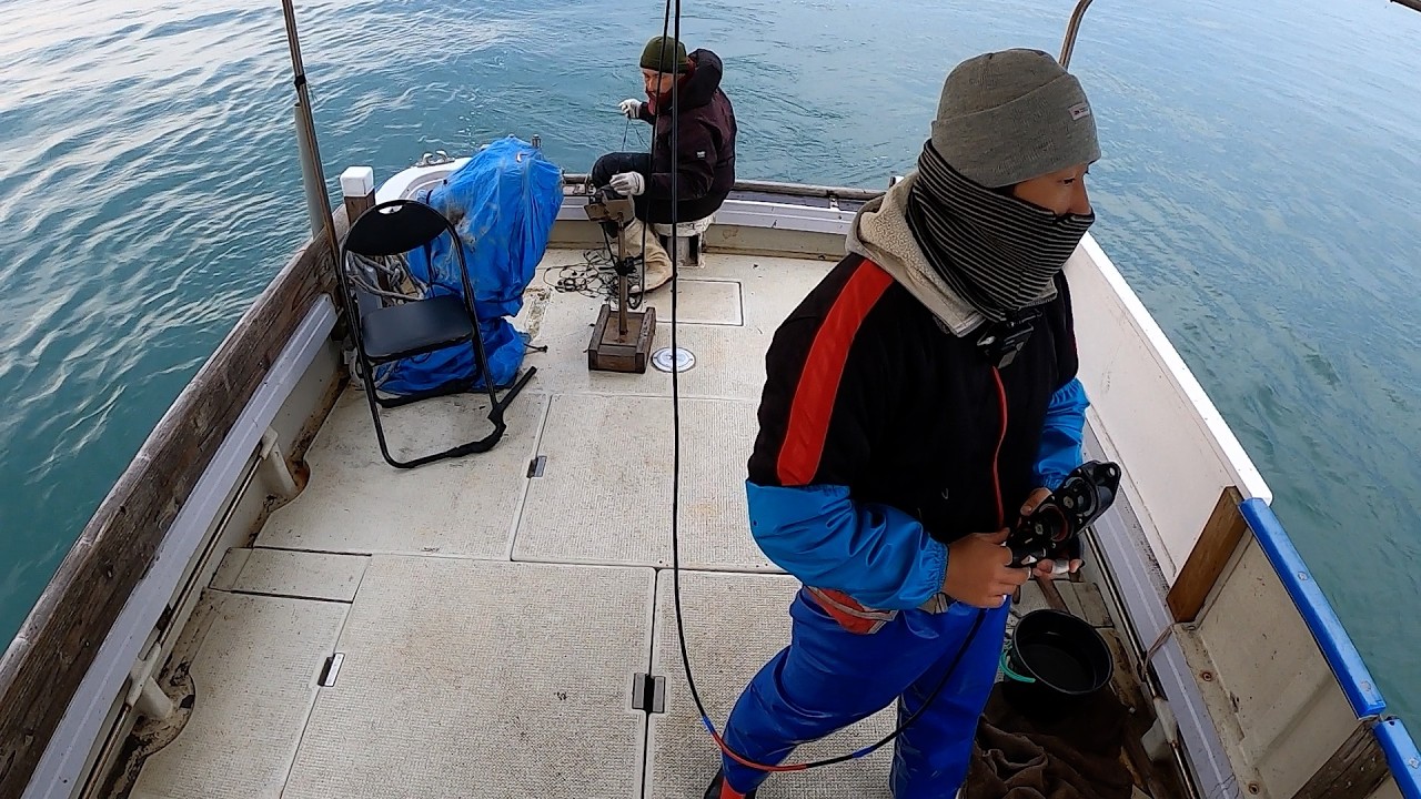 寒波が過ぎたあとの漁！座布団ヒラメが釣れた！[何気ない漁の様子][Vlog]