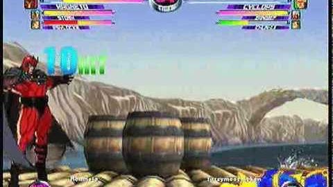 MvC2 Online (360): Brett (MSP) vs FuzzyMooChicken (Chun/Cyke/Gief) 16 .:12.18.09:.