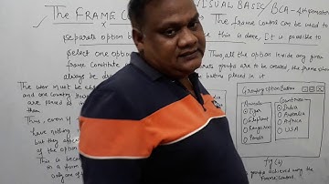 THE FRAME CONTROL IN VISUAL BASIC 6.0