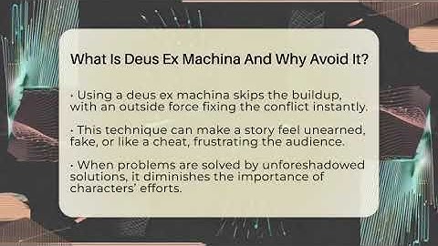 What Is Deus Ex Machina And Why Avoid It? - The Storytellers Room