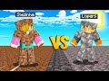 MUNDO DE PEDRA VS MUNDO DE TERRA NO MINECRAFT