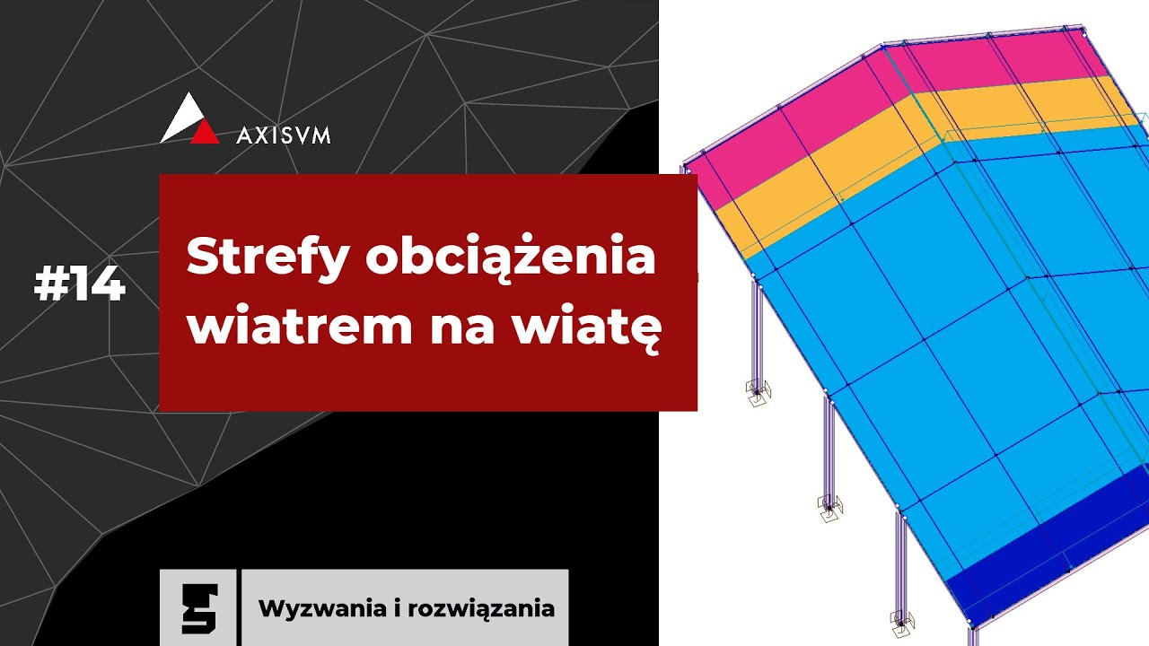 AxisVM [WiR #14] Strefy obciążenia wiatrem na wiatę