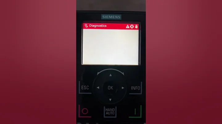Siemens SINAMICS G120 VFD fault screen