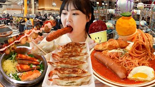 Delicacies in a Starfield, Korean shopping complexPasta, Gyoza, Donut, Street Foods Mukbang