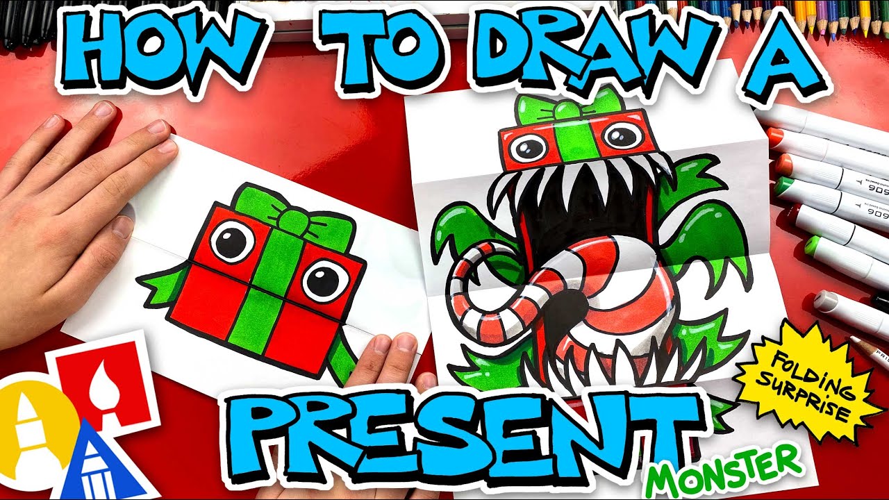 How To Draw A Skeleton Folding Surprise - Art For Kids Hub 