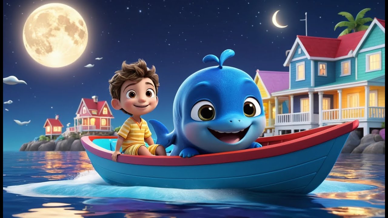 Whales Go Dancing Under the Moon | Gentle Ocean Rhyme for Kids | Peaceful Nighttime Song