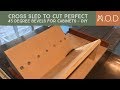 Cross Sled to cut perfect 45 degree bevels for cabinets - DIY