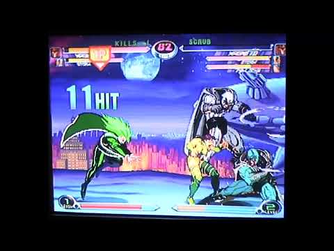MvC2: Lazyreaper - Magneto Post Shockwave Corner Steal Crossup to Assist Kill .:12.27.22:.