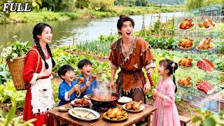 Kıtlık yılına gittim, 200 kiloluk bir şişman oldum. Sistemle dağları altın bir eve dönüştürdüm!