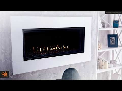 Montigo Delray Direct Vent Gas Fireplace with Amber Media