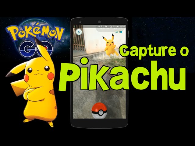 COMO CAPTURAR O PIKACHU NO INÍCIO DE POKÉMON GO ANDROID