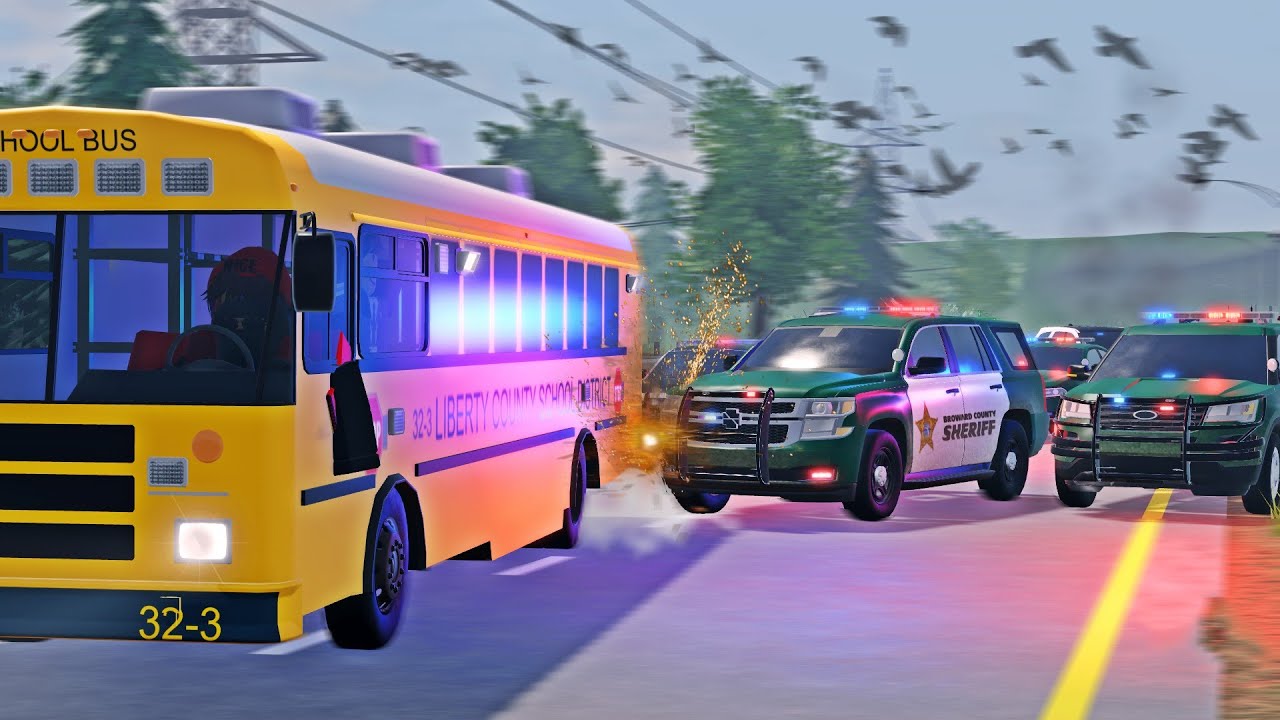 School Bus STOLEN in pursuit.. (Emergency Response : Liberty County)