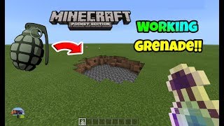 [MCPE]How to make WORKING GRENADES !! ( COMMAND BLOCK CREATION )